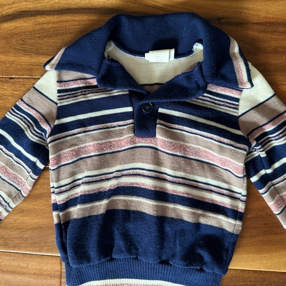 Bull Frog Knits Vintage Stripe Long Sleeve Sweater size 5 - Picture 2 of 4